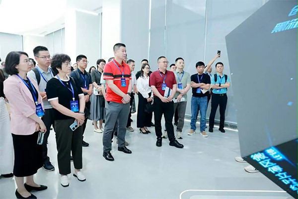 上图：苏商企业家代表参观胜科纳米展厅