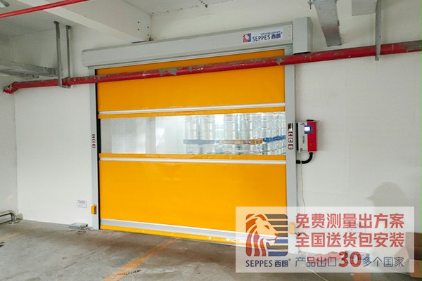上海零件公司在车间仓库安装快速门